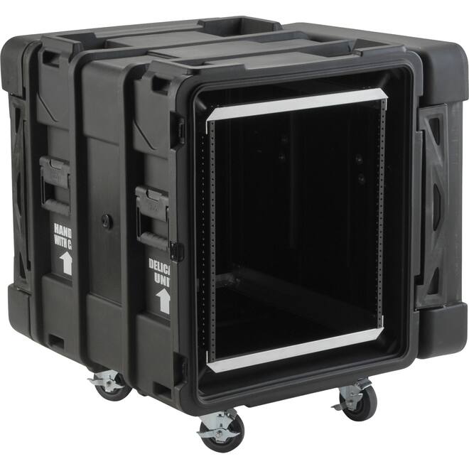 SKB - rSeries - 12U Shock Rack - Schwarz - 24-Zoll Tief - mit Rollen