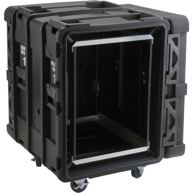 SKB - rSeries - 14U Shock Rack - Schwarz - 24-Zoll Tief - mit Rollen