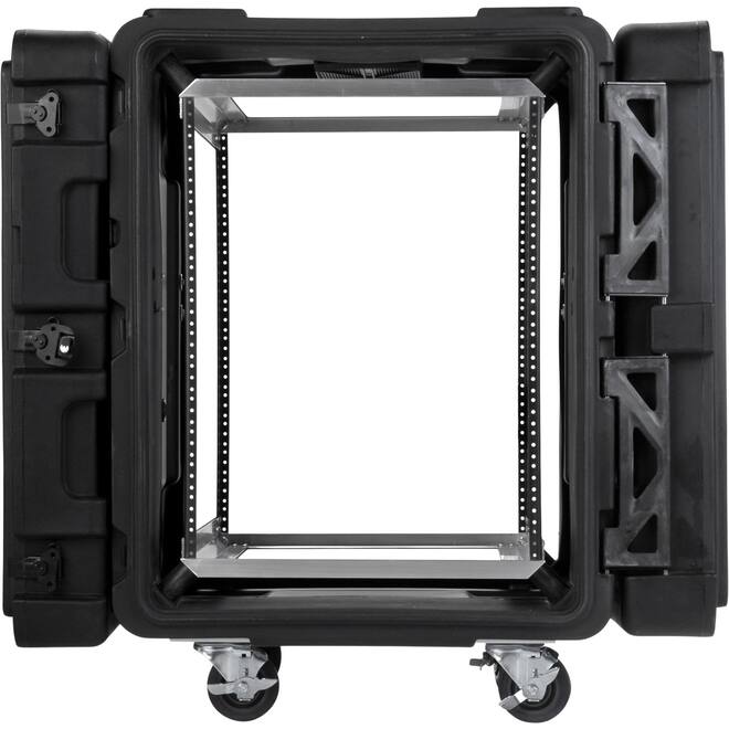 SKB - rSeries - 14U Shock Rack - Schwarz - 24-Zoll Tief - mit Rollen