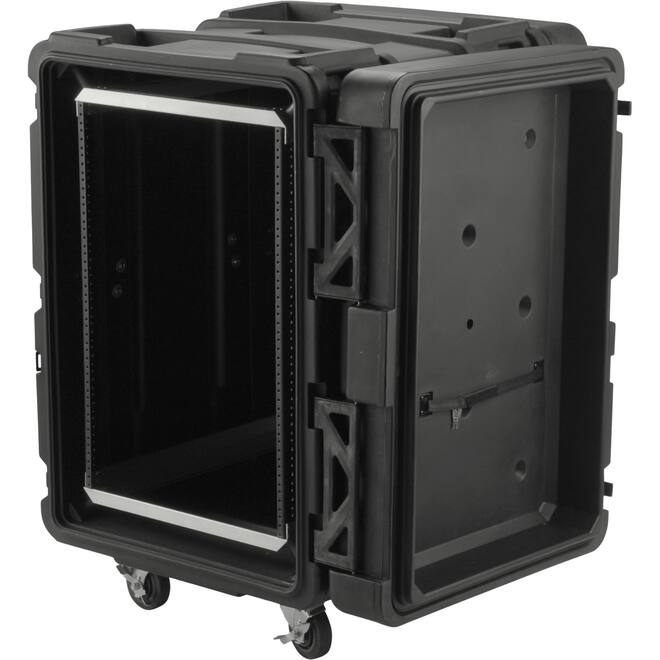 SKB - rSeries - 16U Shock Rack - Schwarz - 24-Zoll Tief - mit Rollen