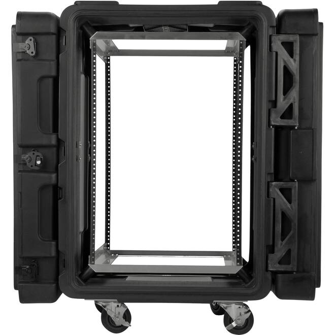 SKB - rSeries - 16U Shock Rack - Schwarz - 24-Zoll Tief - mit Rollen