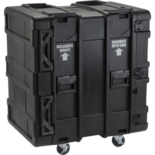 SKB - rSeries - 16U Shock Rack - Schwarz - 24-Zoll Tief - mit Rollen