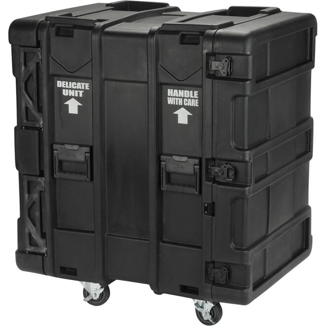 SKB - rSeries - 16U Shock Rack - Schwarz - 24-Zoll Tief - mit Rollen