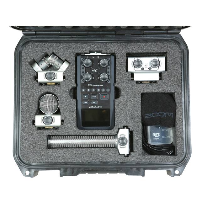 SKB - iSeries 1209-4 - Wasserdichter Koffer - Zoom H6 Broadcast Recorder Kit Einlage