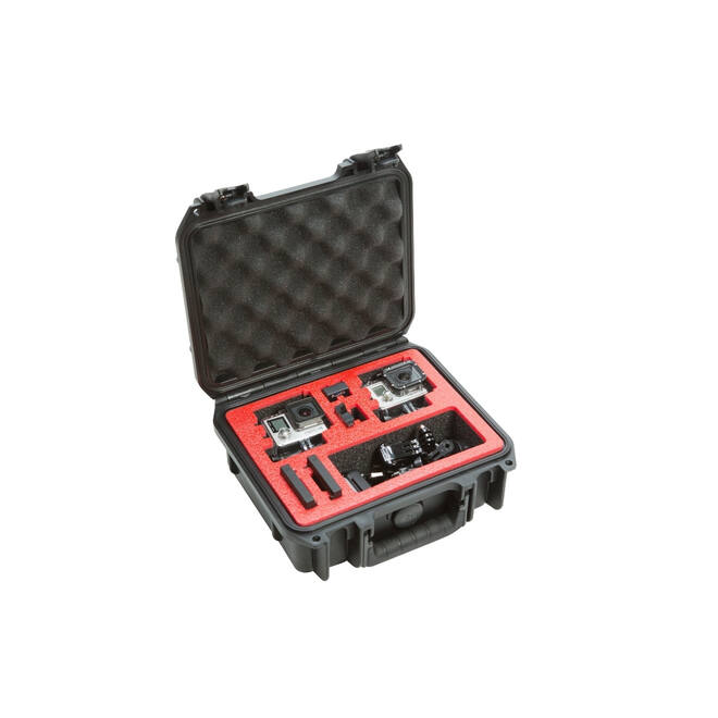 SKB – iSeries – Wasserdichter Koffer – Schwarz – Doppelte GoPro-Einlage
