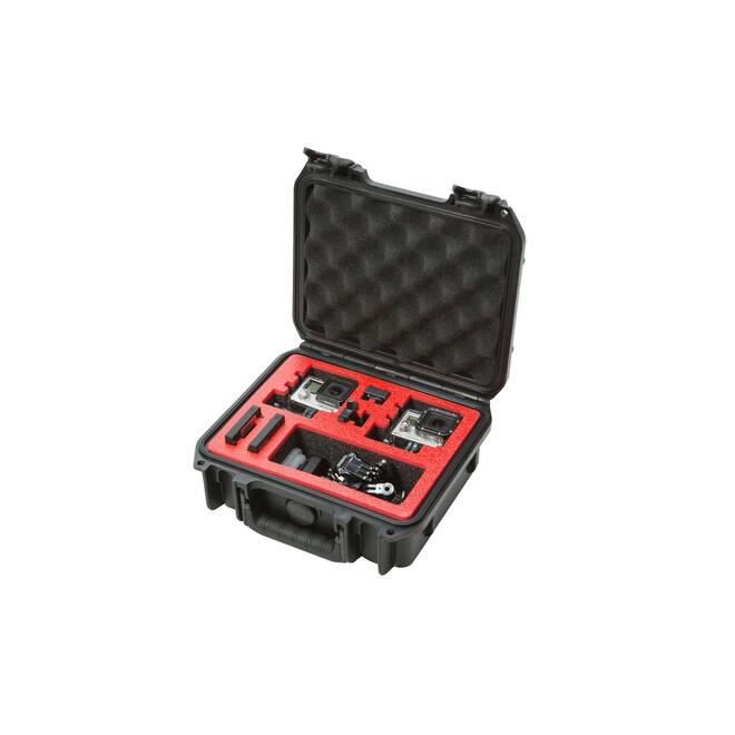 SKB – iSeries – Wasserdichter Koffer – Schwarz – Doppelte GoPro-Einlage