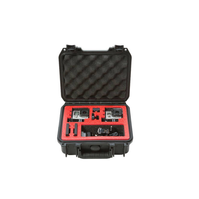 SKB – iSeries – Wasserdichter Koffer – Schwarz – Doppelte GoPro-Einlage