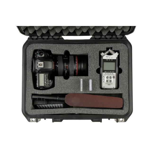 SKB – iSeries – Wasserdichter Koffer – Schwarz – Einlage für DSLR-Recorder-Kombination