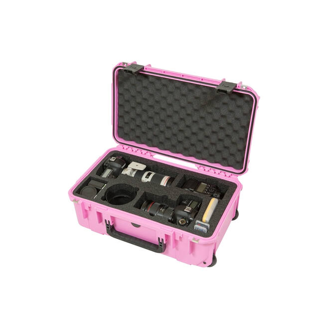 SKB – iSeries – Wasserdichter Koffer – Rosa – Einlage für zwei DSLRs und zwei Objektive