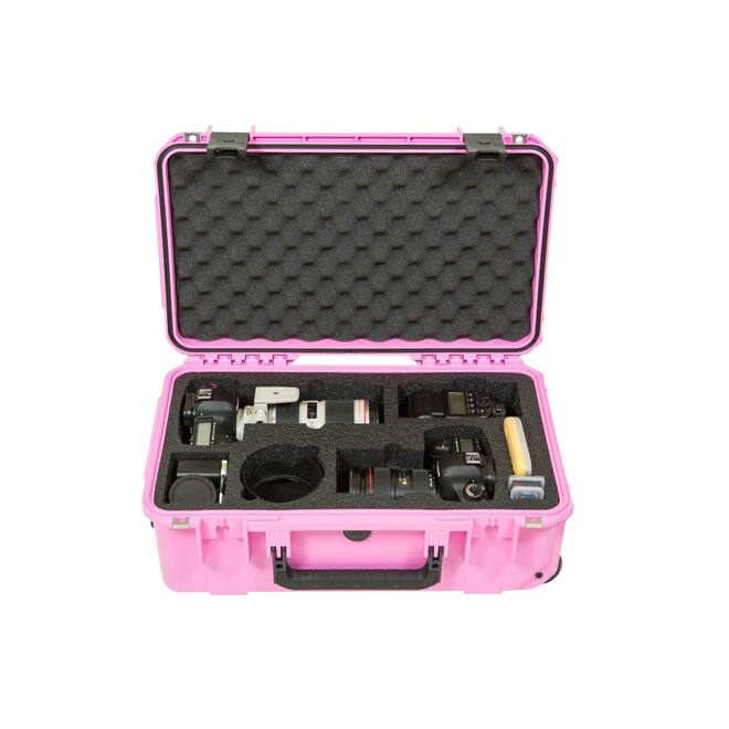 SKB – iSeries – Wasserdichter Koffer – Rosa – Einlage für zwei DSLRs und zwei Objektive