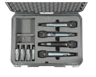 SKB - iSeries 1813-5 - Wasserdichter Koffer - Schwarz - Vier Drahtlose Mikrofone Einlage