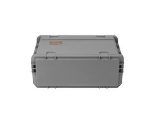 SKB - Dunkelgrau 4U - Injektionsgeformtes 11-Zoll Tief Rack - mit Rollen und Griff