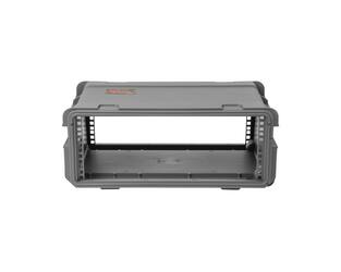 SKB - Dunkelgrau 4U - Injektionsgeformtes 11-Zoll Tief Rack - mit Rollen und Griff