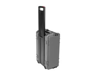 SKB - Dunkelgrau 4U - Injektionsgeformtes 11-Zoll Tief Rack - mit Rollen und Griff