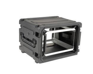 SKB - rSeries - 6U Rolling Shock Rack - Schwarz - 20-Zoll Tief - mit Rollen