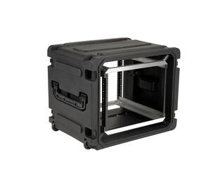 SKB - rSeries - 8U Rolling Shock Rack - Schwarz - 20-Zoll Tief - mit Rollen