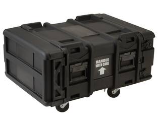 SKB - rSeries - 4U Shock Rack - Schwarz - 24-Zoll Tief - mit Rollen