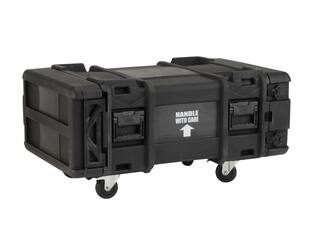 SKB - rSeries - 4U Shock Rack - Schwarz - 30-Zoll Tief - mit Rollen