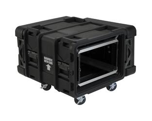 SKB - rSeries - 6U Shock Rack - Schwarz - 24-Zoll Tief - mit Rollen