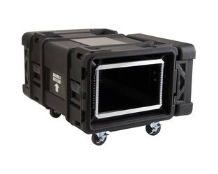 SKB - rSeries - 6U Shock Rack - Schwarz - 30-Zoll Tief - mit Rollen