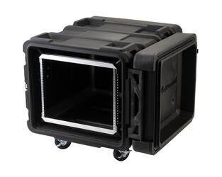 SKB - rSeries - 8U Shock Rack - Schwarz - 24-Zoll Tief - mit Rollen