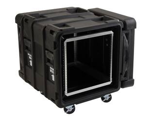 SKB - rSeries - 10U Shock Rack - Schwarz - 24-Zoll Tief - mit Rollen