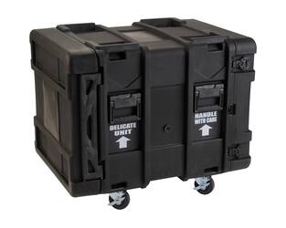 SKB - rSeries - 10U Shock Rack - Schwarz - 24-Zoll Tief - mit Rollen