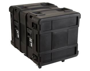 SKB - rSeries - 10U Shock Rack - Schwarz - 24-Zoll Tief - mit Rollen