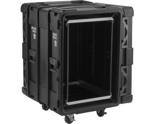 SKB - rSeries - 16U Shock Rack - Schwarz - 24-Zoll Tief - mit Rollen
