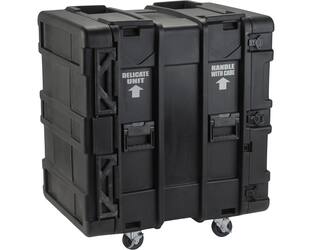 SKB - rSeries - 16U Shock Rack - Schwarz - 24-Zoll Tief - mit Rollen