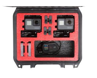 SKB – iSeries – Wasserdichter Koffer – Schwarz – Doppelte GoPro-Einlage
