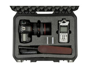 SKB – iSeries – Wasserdichter Koffer – Schwarz – Einlage für DSLR-Recorder-Kombination